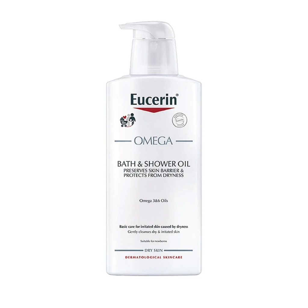 ((แท้ 100% ร้านยา)) EUCERIN OMEGA BATH & SHOWER OIL 400ML