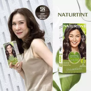 Naturtint (5N Light Chestnut Brown) เจลเปลี่ยนสีผมปิดผมขาวจากสารสกัดธรรมชาติและออแกนิคปริมาณรวม170ml