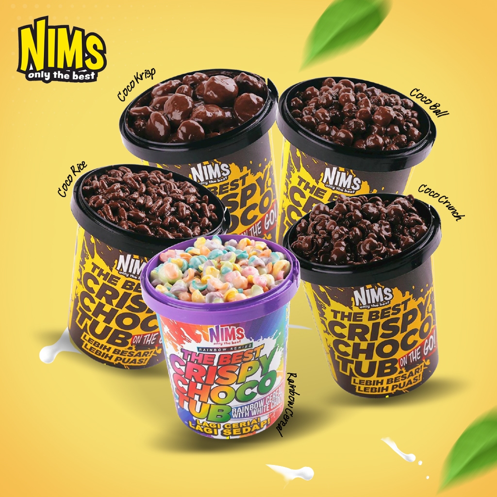 Nims crispy choco tube นำเข้ามาเลเซีย ขนมเคลือบชอคโกแลต ขนมทานเล่น ชอคโก้คริสปี้ โกโก้ครั้นช