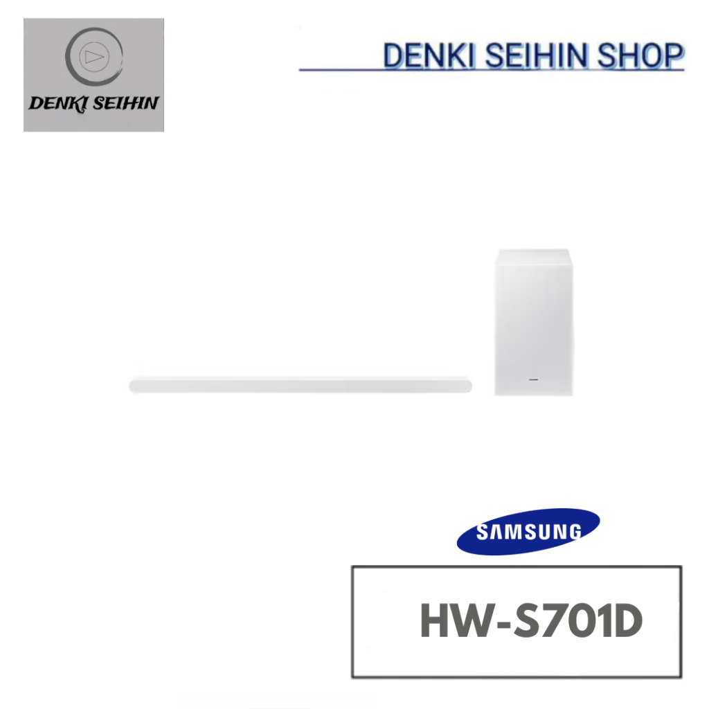 SAMSUNG Soundbar Ultra Slim ชุดลำโพงซาวด์บาร์ รุ่น HW-S701D/XT สีขาว WHITE รุ่น HW-S701D/XT