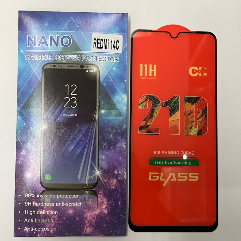 full📲📱ฟิล์มกระจกเต็มจอ redmi14C/redmi13C/redmi12C