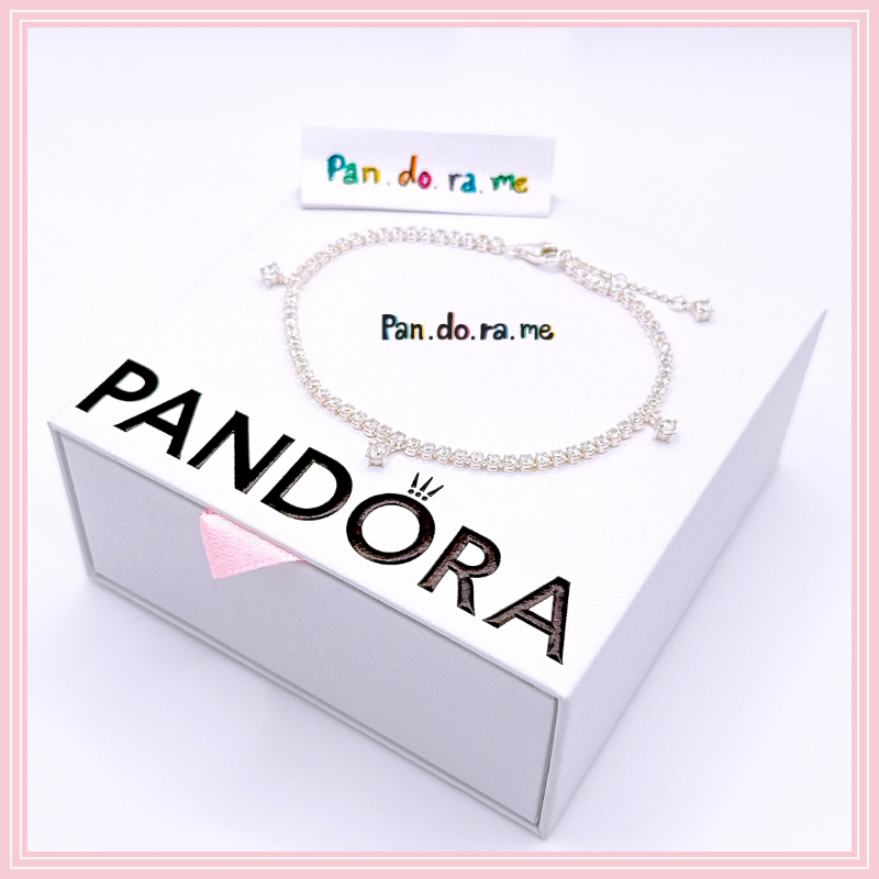 [พร้อมส่ง สินค้าแท้ ] สร้อยข้อมือแพนโดร่า รุ่น Sparkling Drops Tennis Bracelet