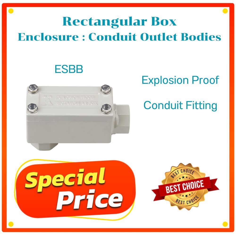 Rectangular Box Explosionproof Conduite Outlet Bodeis ESBBอุปกรณ์ไฟฟ้าป้องกันการระเบิด