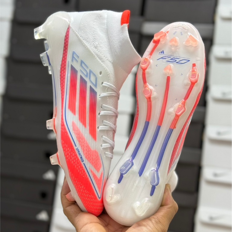 รองเท้า ฟุตบอล สตั๊ด Adidas F50 สายสปีด หุ้มข้อ ถ่ายจากสินค้าจริง มีปลายทาง ใส่ไม่ได้เปลี่ยนได้ แถม 