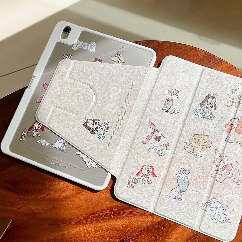 ✨พร้อมส่ง✨เคสiPadหมุน 360° แผ่นหลังอะครีลิ ดิสนีย์ Gen12 Pro13 2024 Air5/4 Air7/6 การ์ตูน เคสไอแพด ราคาถูก Shopee Lazada