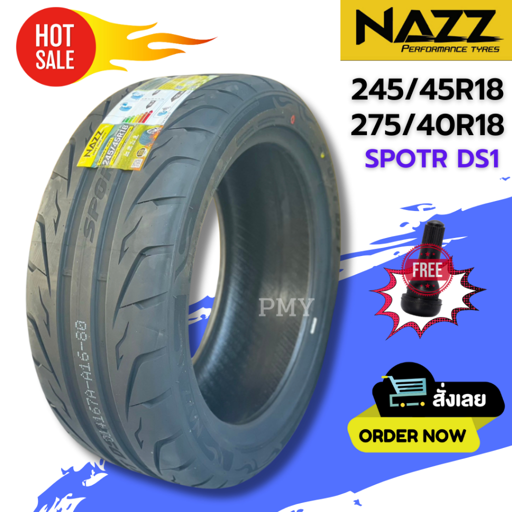 245/45R18, 275/40R18 ยางรถยนต์ ยี่ห้อ NAZZ รุ่น SPORT DS1 (ราคา1เส้น) ยางแต่งซิ่ง รุ่นยอดนิยม!!!
