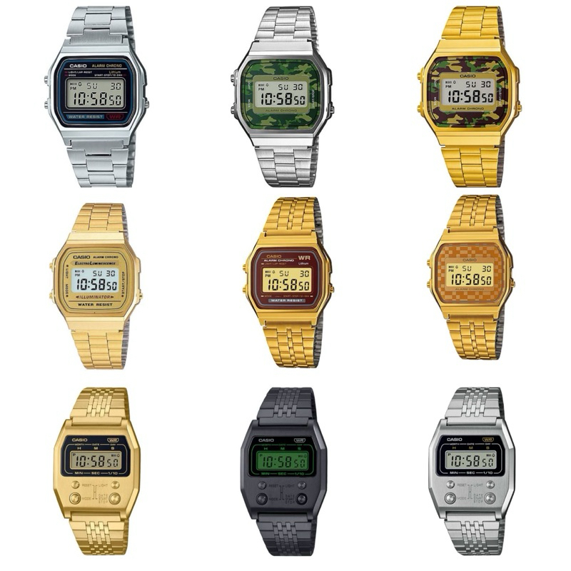 Casio รุ่น A-168WG/ A159WG-5/A-1100D-1/ A-1100B-1/ A-1100G-5/ A-168WEGC-3D/ A-168WEC-3D