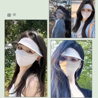 【จัดส่งจากกรุงเทพฯ】คลุมหน้า360 องศ กัน UV 100%อากาศ หมวกไวนิลUPF50+ระบายอากาศ กันฝุ่น ซักได้ สําหรับปั่นจักรยานกลางแจ้ง