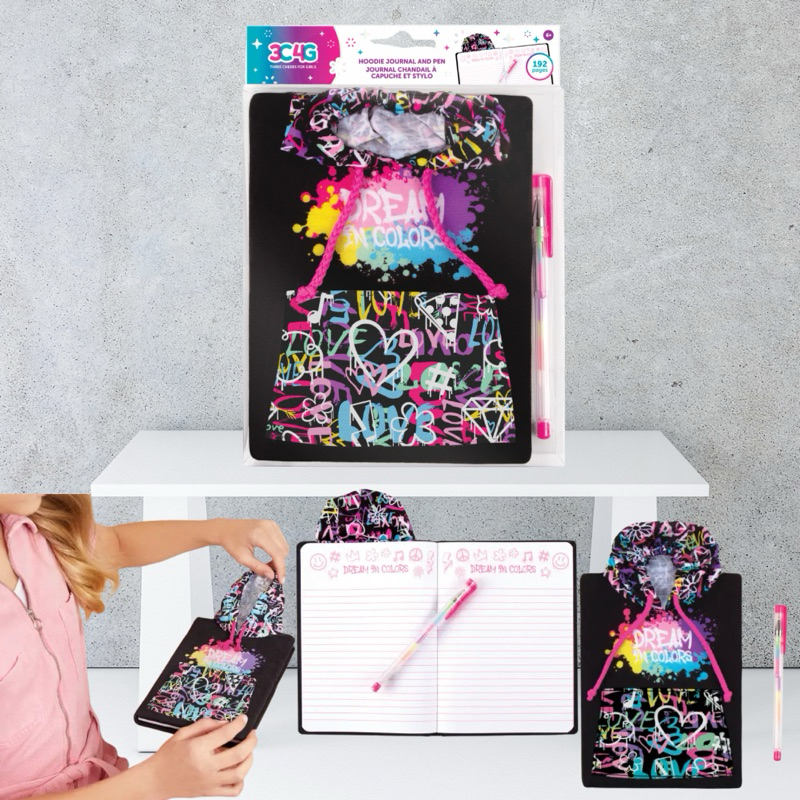 3C4G : Graffitti Street Style Hoodie Journal & Pen