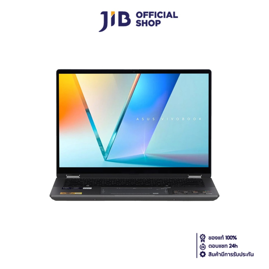 NOTEBOOK 2 IN 1 (โน้ตบุ๊คแบบฝาพับ 360 องศา) ASUS VIVOBOOK 14 FLIP - TP3407SA-QL528WA (MATTE GRAY)