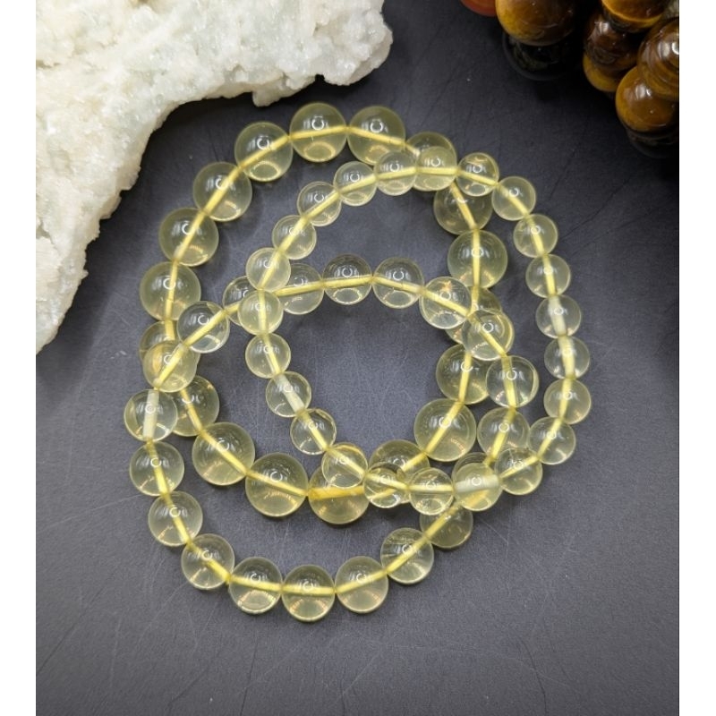 กำไลข้อมือหิน เลมอนควอตซ์(Lemon Quartz)"หินแห่งการส่งเสริมพลังงานบวก"