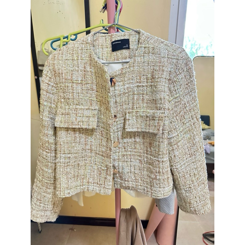 BNK Brand Milan tweed jacket สี mint choco
