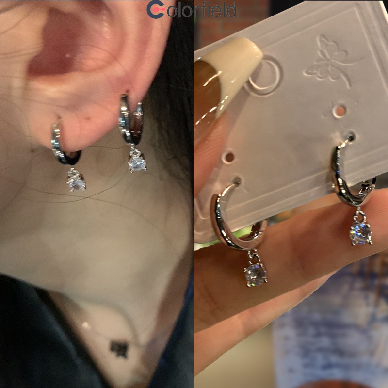 Colorfield 1 คู่ ต่างหู หยดน้ํา  สไตล์เกาหลี ความรู้สึกระดับไฮเอนด์ ต่างหูผู้หญิง สแตนเลส  ไม่ทําให้แพ้ง่าย