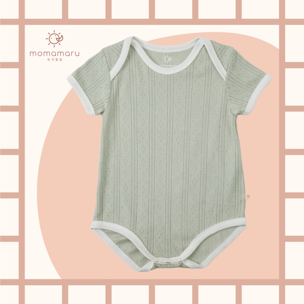 Momamaru ชุดบอดี้สูทสำหรับเด็กอ่อน (พับไหล่) Baby Knit Romper (Fold Shoulder)