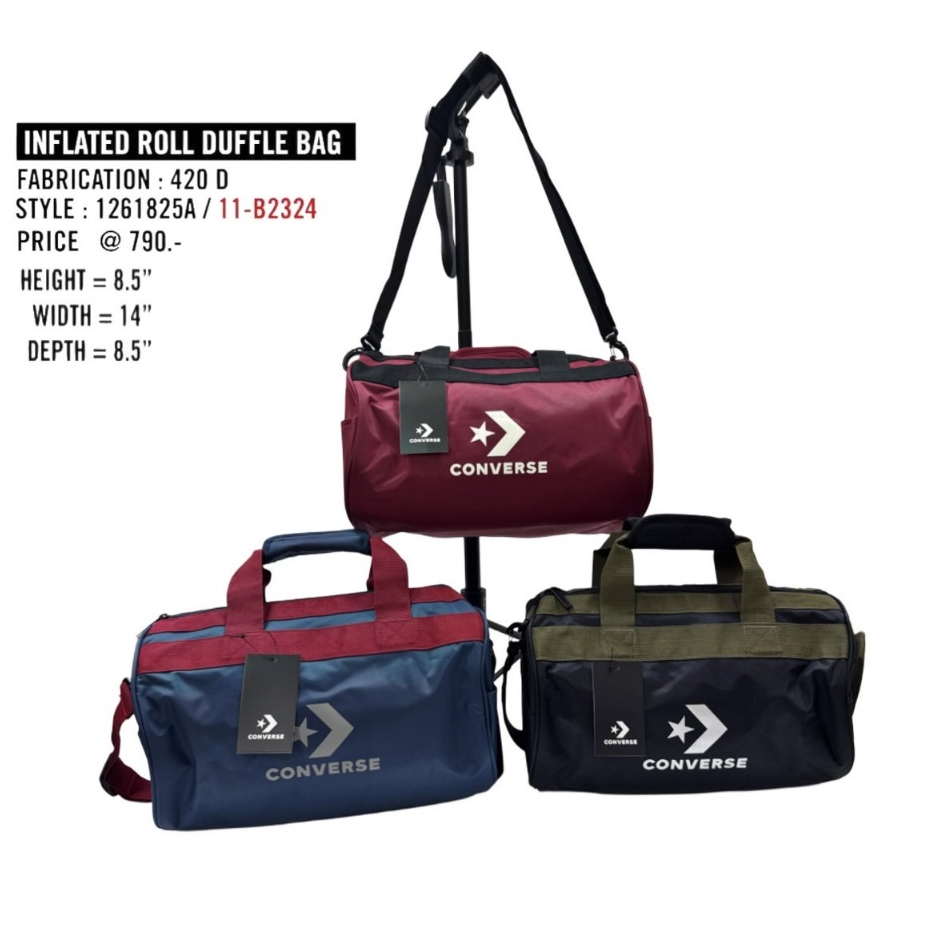 กระเป๋าสะพายข้าง คอนเวิรส์ของแท้ รุ่น INFLATED ROLL DUFFLE BAG สินค้าลิขสิทธิ์แท้ ไม่แท้คืนเงินให้10เท่าของราคาสินค้า