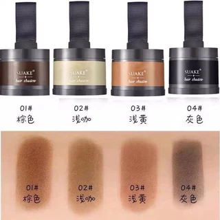 SUAKE 014 แป้งปิดเหม่ง ผงปิดผมขาวผมหงอก ผงปิดผมบางปิดผมร่วง เพิ่มผมหนา เขียนคิ้ว ไฮไลท์กรอบหน้าวี Hairline Fluffy Powder