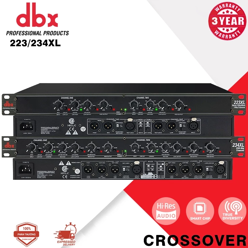 DBX 223XL/234XL Electronic crossover,เครื่องแยกสัญญาณเสียง, ครอสโอเวอร์ ซับวูฟเฟอร์ stereo,ครอสโอเวอร์อนาล็อก 3 ทาง