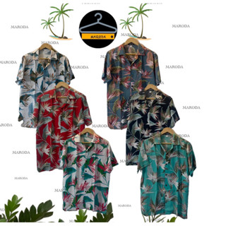 เสื้อฮาวายแขนสั้น(ผ้าสปันเรยอน)