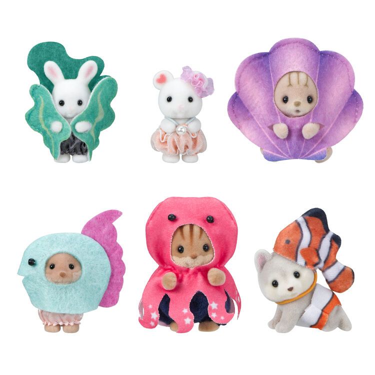 🦀พร้อมส่ง🦀 Limited แบบสุ่ม และ เลือกแบบ Sylvanian เบบี้ Marine Sea Baby ทะเล Striped Cat Husky Otter