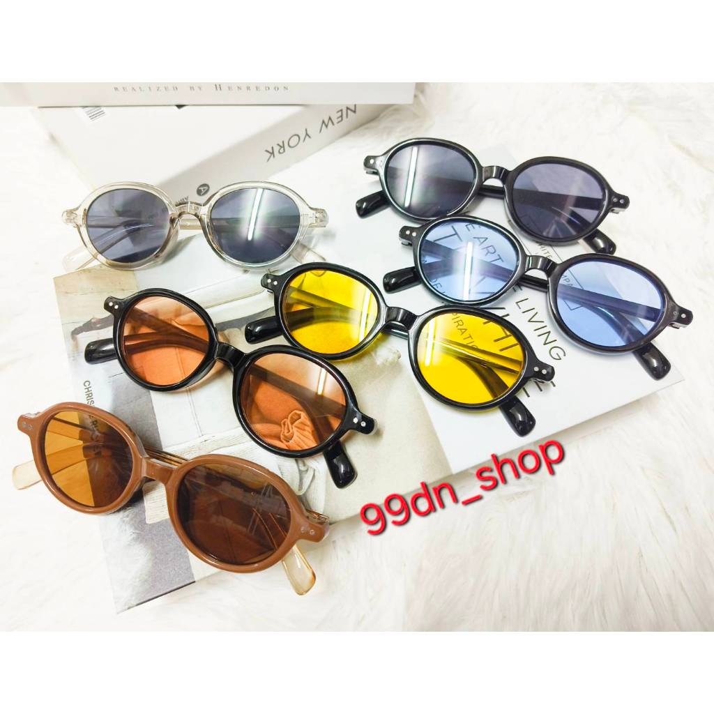 พร้อมส่งจากไทย NEW Item แว่นกันแดด แว่นกรองแสงสีฟ้า แฟชั่นเกาหลี ทรงกลม ป้องกันรังสีUVและกรองแสงสีฟ้า100% รุ่น 2506