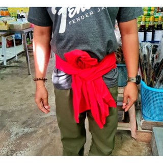 ผ้าขาวม้าแดง  ผ้าแดงคาดเอว  ผ้าโพกศรีษะ