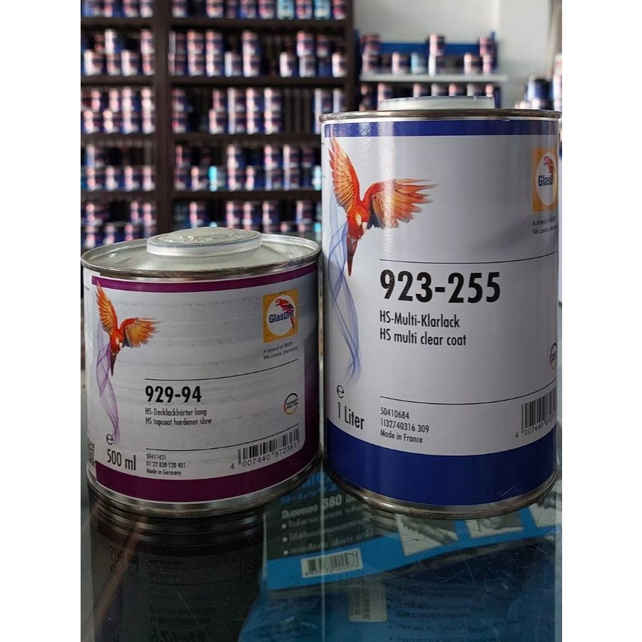 แลคเกอร์ Glasurit 923-255/929-94 ระบบ 2:1  ชนิดเนื้อมากพิเศษ HS ชุด 1 ลิตร
