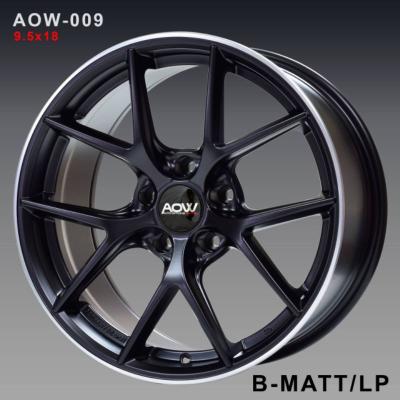 [ส่งฟรี] ล้อแม็ก AUTO OPTION รุ่น BBS CIR (AOW009) ขอบ18" 5รู114.3 สี ดำกลึงขอบเงา กว้าง8.5" ล้อเบา 