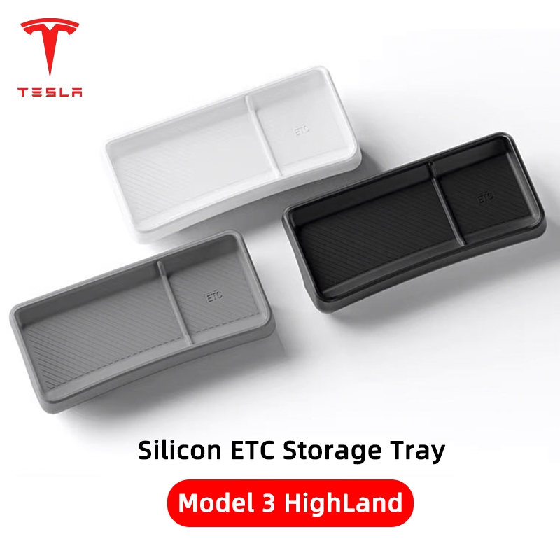 🚚จัดส่งจากไทย🚚ถาดเก็บของหลังหน้าจอ สำหรับ Tesla Model 3 Highland / New Y Juniper ถาดยึด ETC กล่องเก็บของซ่อน