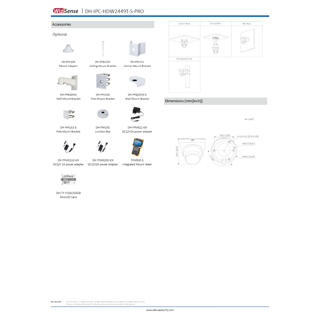 DAHUA กล้องวงจรปิด 4MP มีไมค์ในตัว WizColor WizSense PoE รุ่น IPC-HDW2449T-S-PRO เลนส์ 2.8mm - รูปที่ 3
