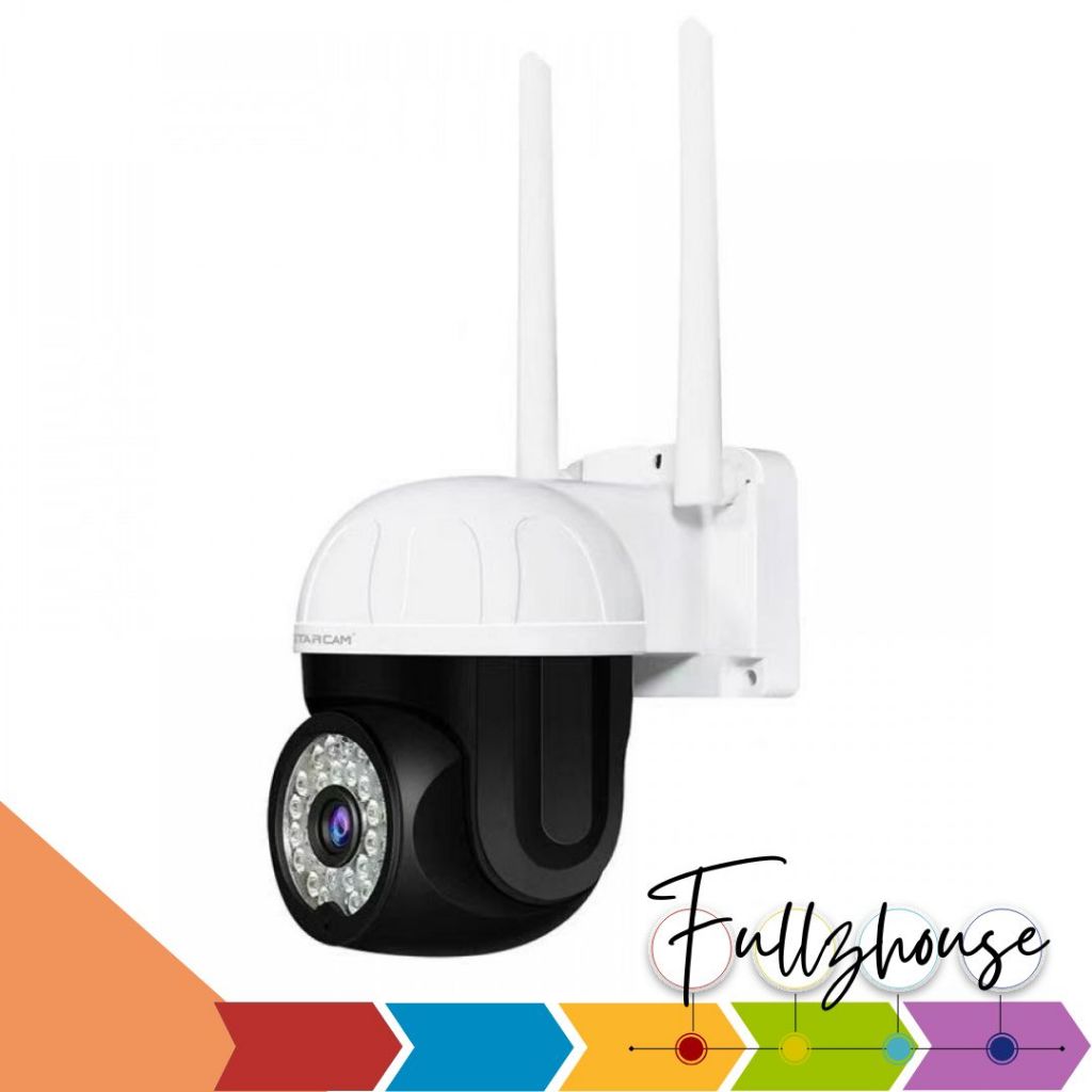 จัดส่งด่วน Vstarcam CS662 กล้องวงจรปิดกันฝนกันแดดได้ คุยโต้ตอบได้ มีระบบตรวจจับความเคลื่อนไหว