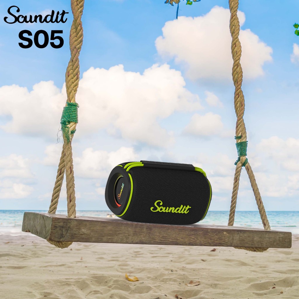 SOUNDIT S05 ลำโพงบลูทูธไร้สาย พร้อมระบบกันน้ำ สั่งการด้วยระบบดิจิตอล ปรับโหมด EQ การเชื่อมต่อ TWS