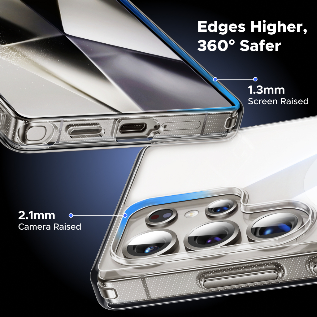 Ugreen เคส Magnetic Clear Case สําหรับ Samsung Galaxy S25 Ultra แข็งแรง บางเบา ไม่เหลือง รุ่น CA183