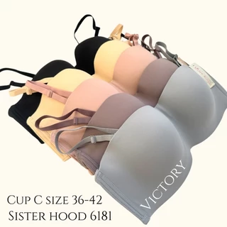 ชุดชั้นใน sister hood 6181 เกาะอก มีโครง ไซร้ใหญ่ สาวอวบอ้วน เก็บกระชับ เปิดไหล่ เกาะเก่งไม่หลุด