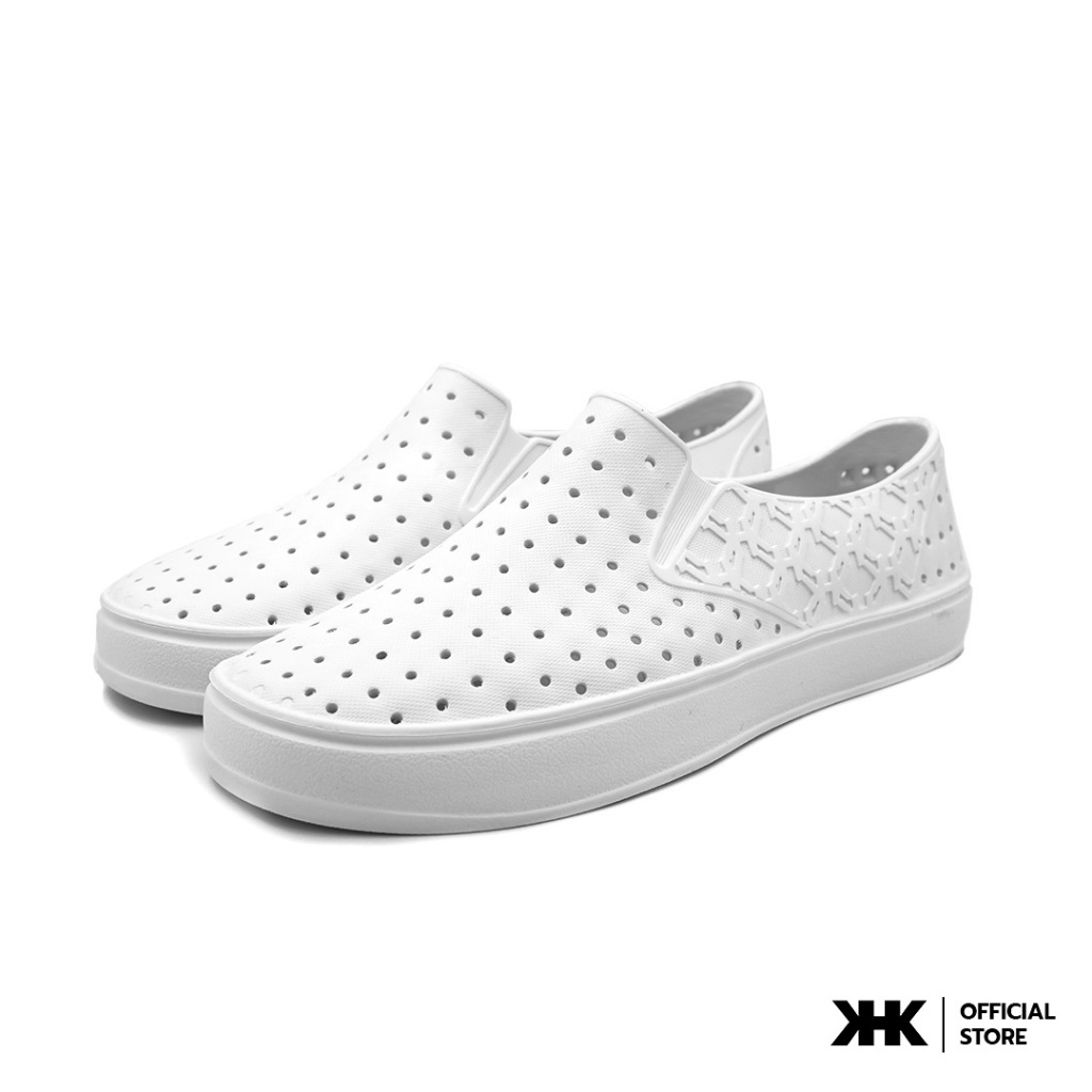 [ขายดี] KHK SHOES ONE - WHITE สีขาว รองเท้ายางeva evashoes  กันน้ำ เบาสบาย คัทชูยาง