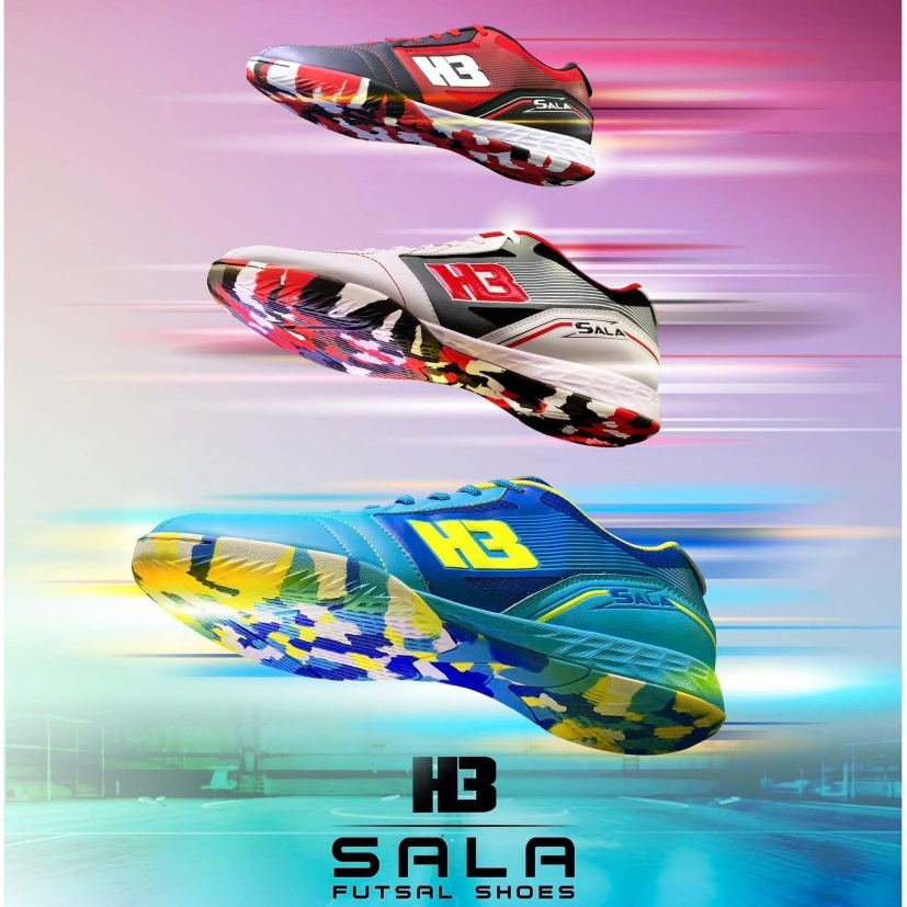 รองเท้าฟุตซอล H3 SALA FUTSAL SHOE แถมดันทรงรองเท้า รองเท้าฟุตบอล หนังไมโครไฟเบอร์