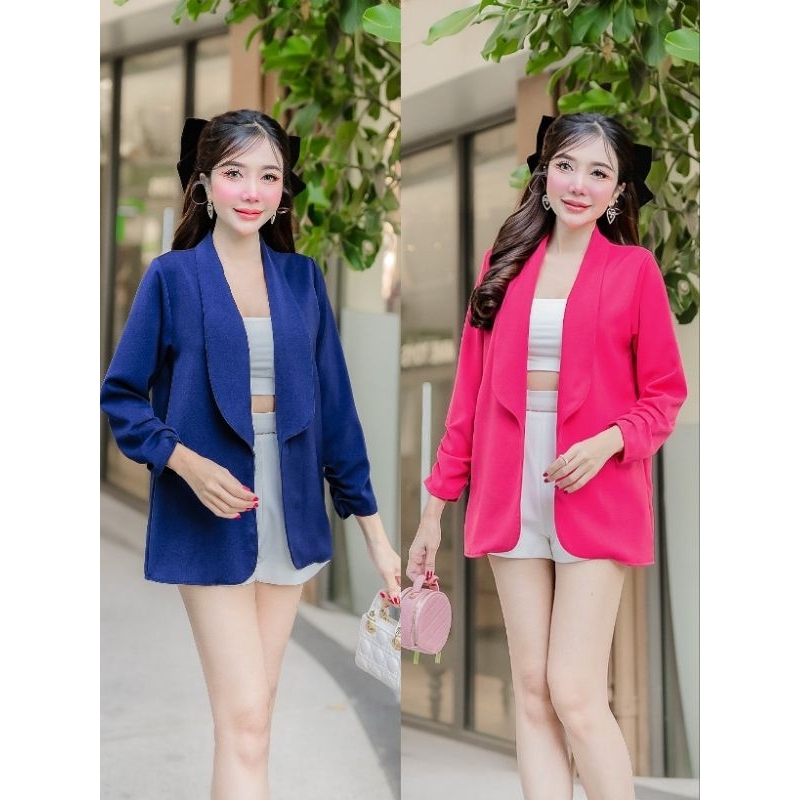 เสื้อสูทเกาหลี สไตร์ ZARA เสื้อสูทผู้หญิง สูทปกกล้วย  สูททำงานblazer เสื้อสูทผู้หญิง