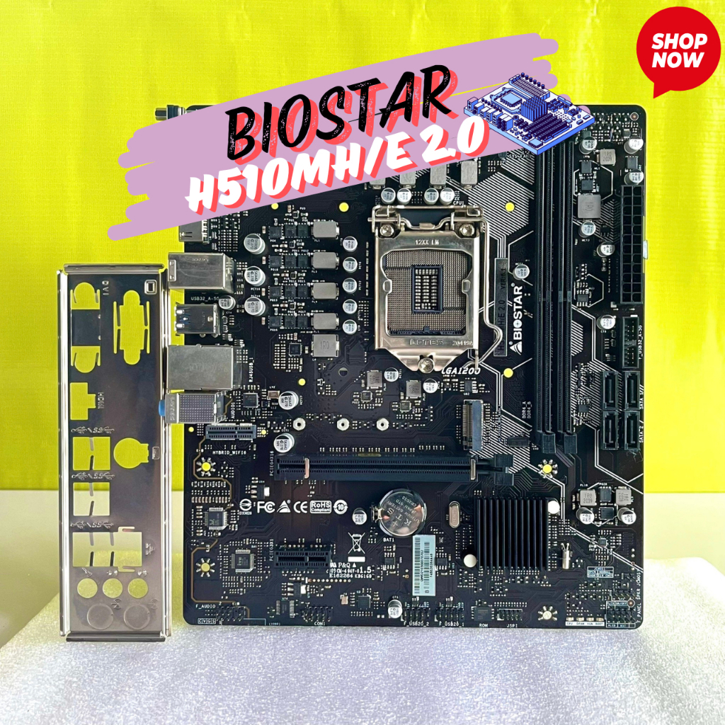 เมนบอร์ด BIOSTAR H510MH|E 2.0 สำหรับคอมพิวเตอร์ Intel LGA1200