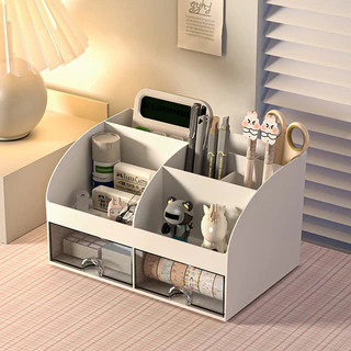 ฟรีสติ๊กเกอร์ กล่องเก็บของ storage box กล่องใส่เครื่องสำอาง มีลิ้นชัก กล่องปากกา กล่องใส่ของอเนกประสงค์