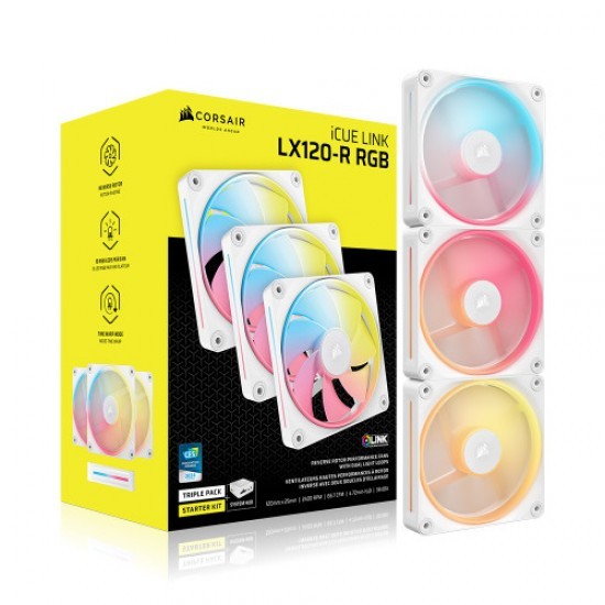 FAN (พัดลมเคส) CORSAIR iCUE Link LX120-R RGB 120mm PWM Reverse Fans (CO-9051053-WW) (CO-9051054-WW)