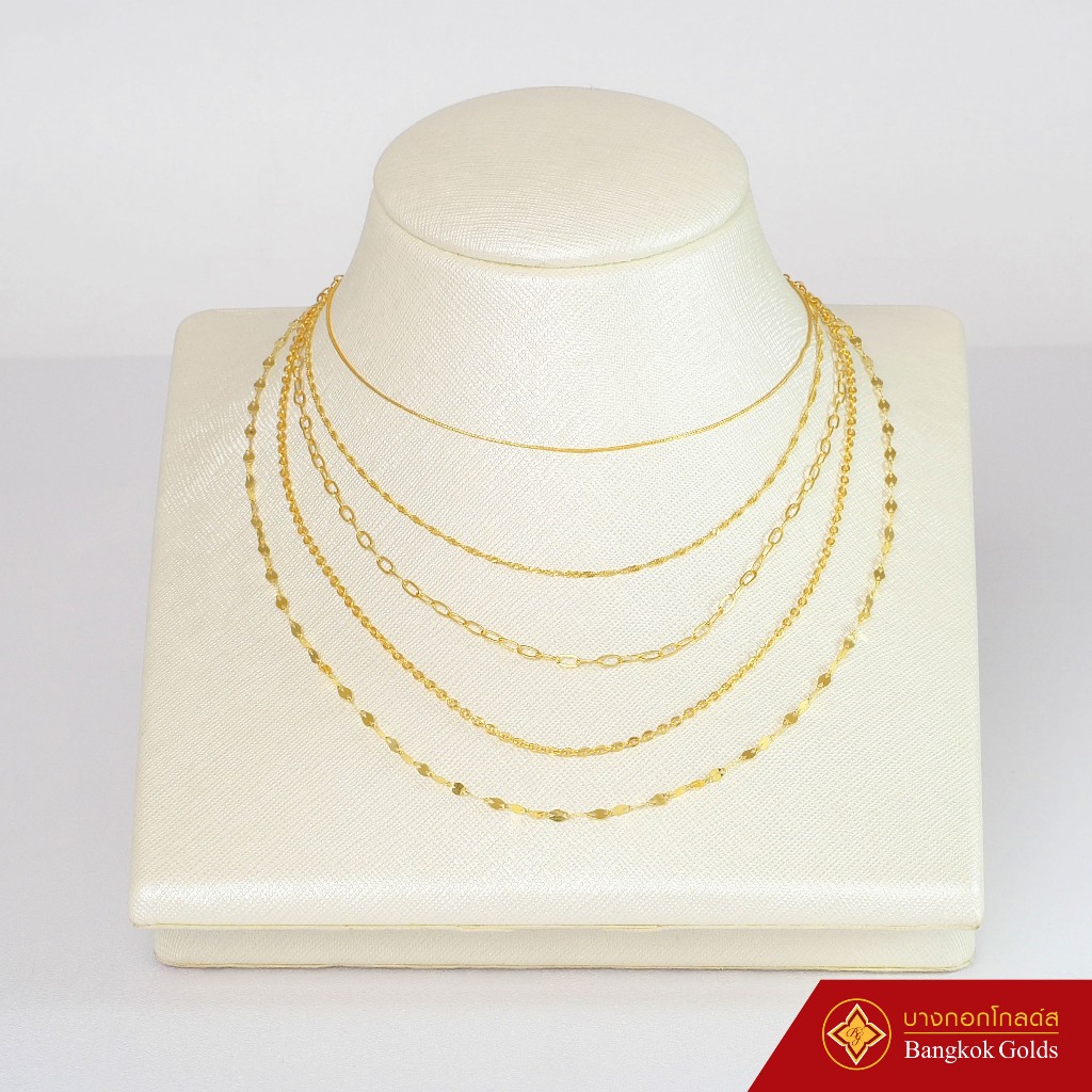 Bangkok Golds สร้อยคอทอง 96.5% น้ำหนัก ครึ่ง สลึง สินค้างานคละลายมาตรฐาน ทองคำแท้ 96.5% *ทองเยาวราช