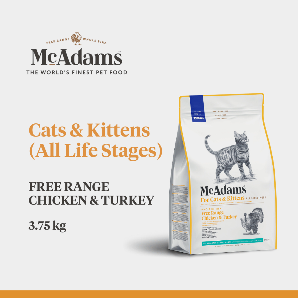 McAdams Cat & Kitten Chicken & Turkey 3.75 kg แมคอดัมส์ แคท สูตรไก่และไก่งวง สำหรับแมวทุกช่วงวัย