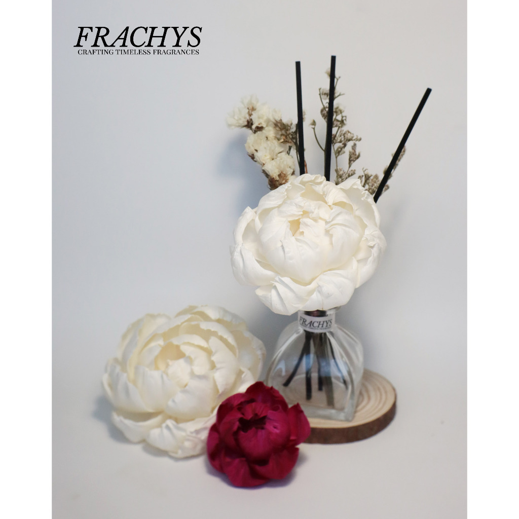 FRACHYS ก้านไม้หอมปรับอากาศ เสริมดวงตรุษจีน  Sola Wood Flower ดอกโบตั๋น Peony Reed Diffuser 50ml. - รูปที่ 5