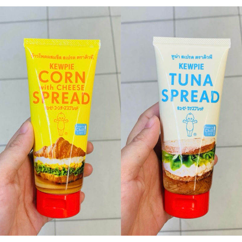 Spread Kewpie Corn with Cheese / Tuna spread ตรา คิวพี สเปรดทาขนมปัง รสข้าวโพดและชีส ทูน่าสเปรด ขนาด