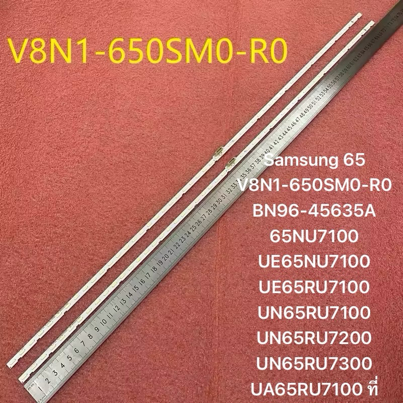 Samsung65  2pcs LED strips For QA65Q70B QE65LS03A QE65Q60A QE65Q70A QN65LS03A BN96-52589A