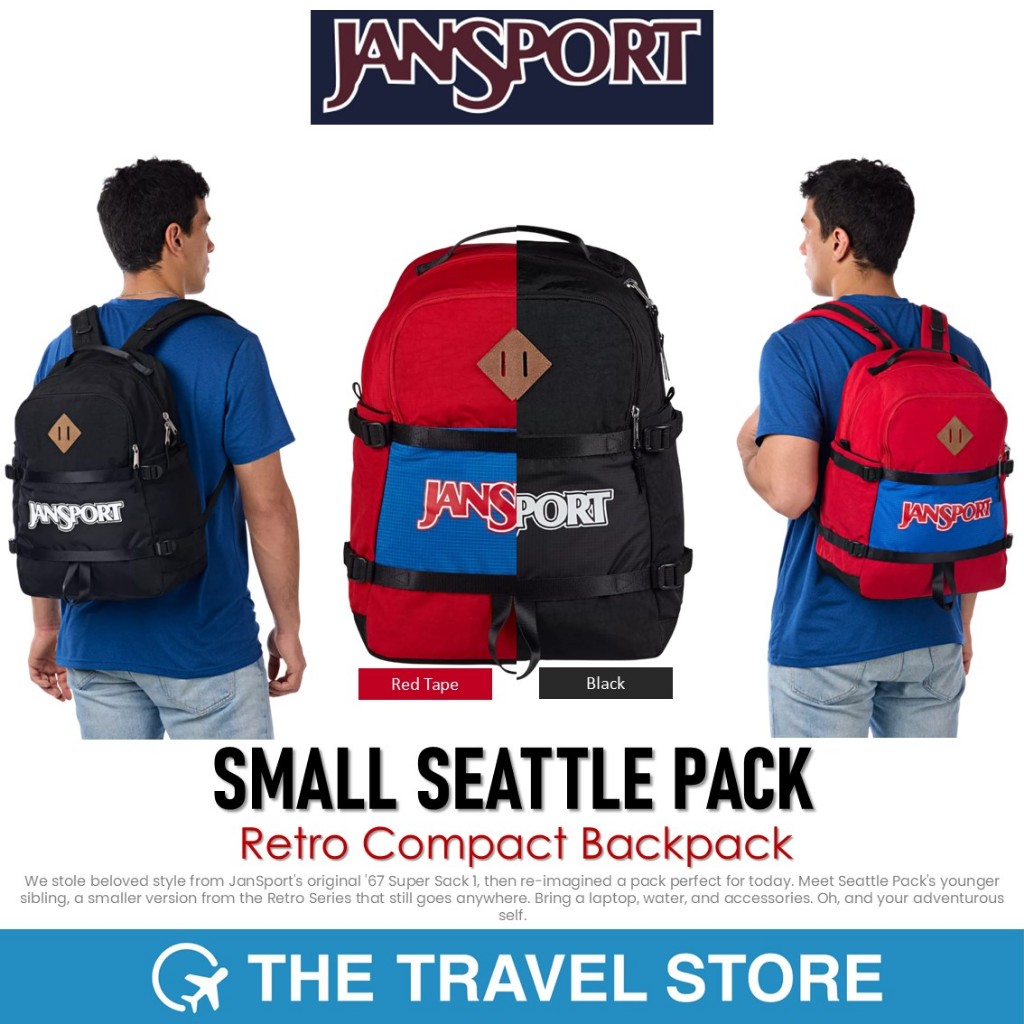 Jansport SMALL SEATTLE PACK Retro Compact Backpack กระเป๋าเป้ สะพายหลัง