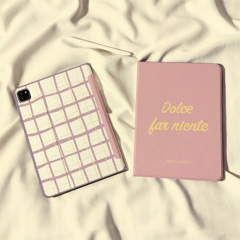🚀จัดส่งทันที🚀เคสไอแพด ลายสก็อต Air5 Gen12 Air7/6 11 Pro13 2024 Gen9 สไตล์เรียบง่าย เคสipad Gen6/5