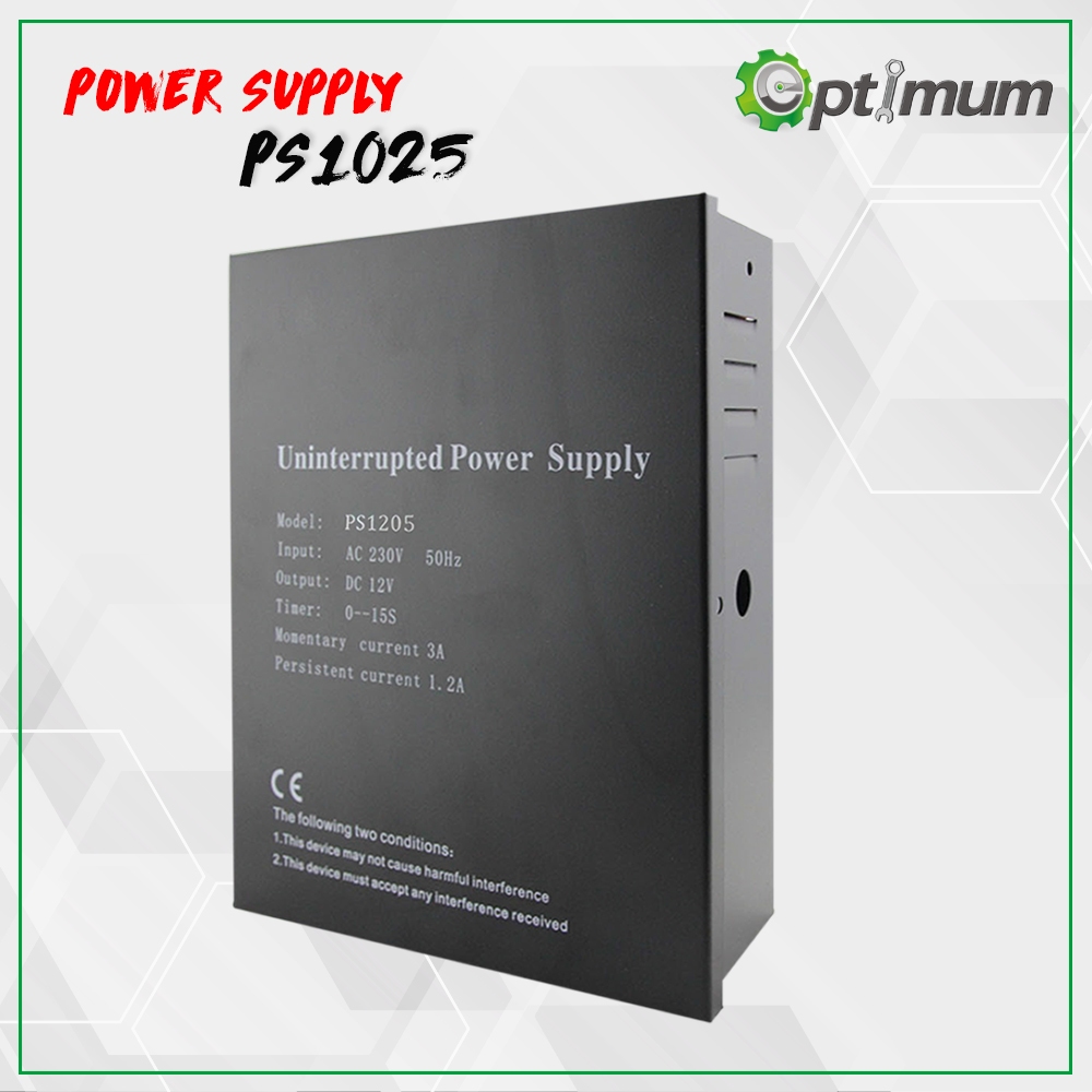 Power Supply 12V 5Ah PS1205 เพาเวอ์ซัพพลายเครื่องสำรองไฟใช้กับชุดกลอนล็อคประตู