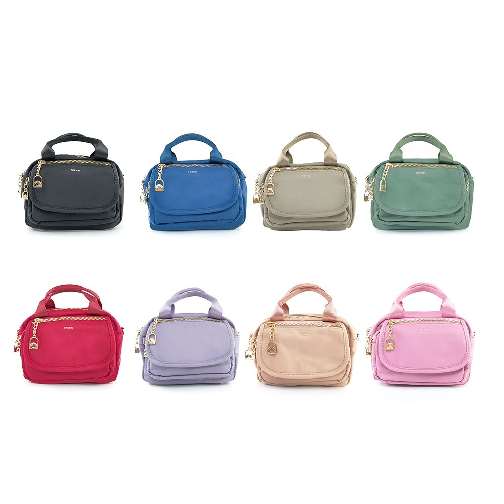 TREND กระเป๋าถือ/กระเป๋าสะพาย ผ้า Fabric (Cloth) (F) รุ่น MIKA (มี 2 สี) l กระเป๋าแฟชั่น ผู้หญิง