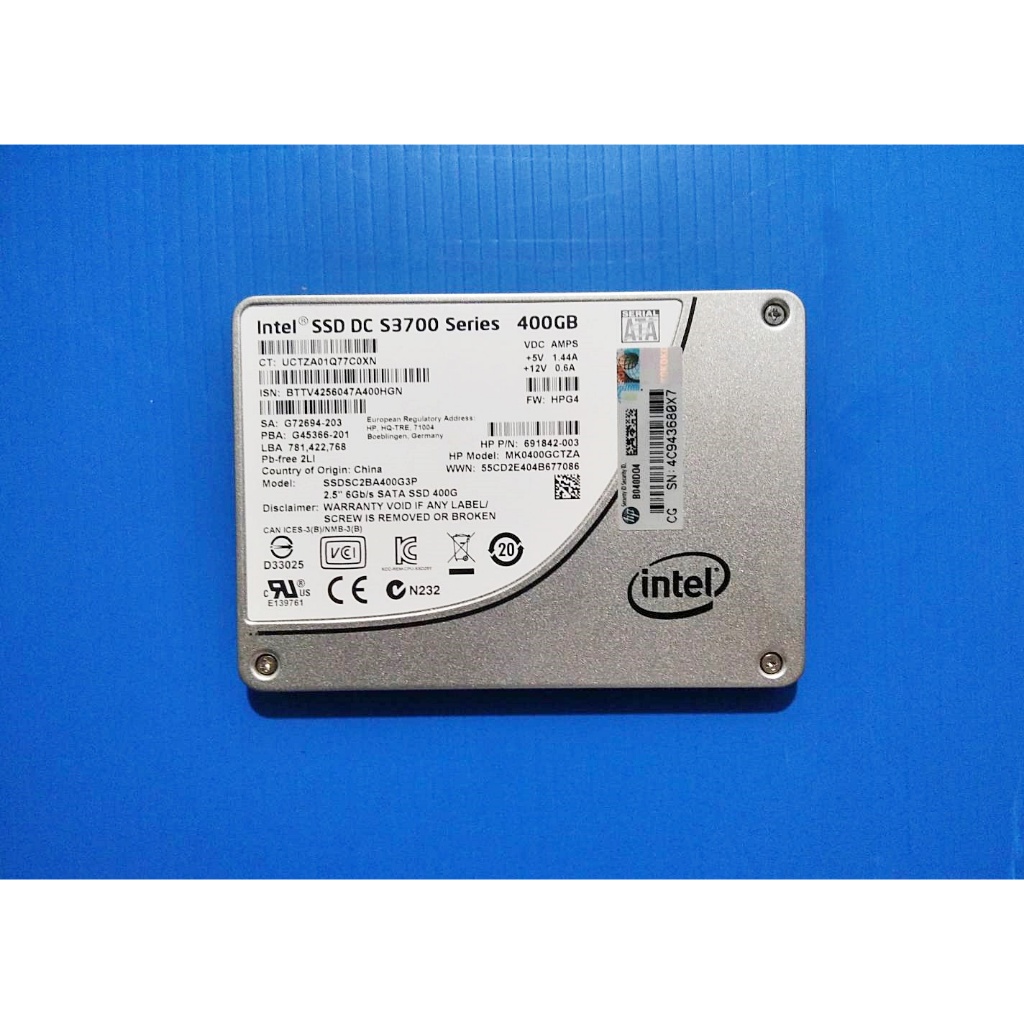 Intel SSD DC S3700 Series SSD 2.5" 400GB, MLC 100%, SSD Enterprise สินค้ารับประกน 3 เดีือน