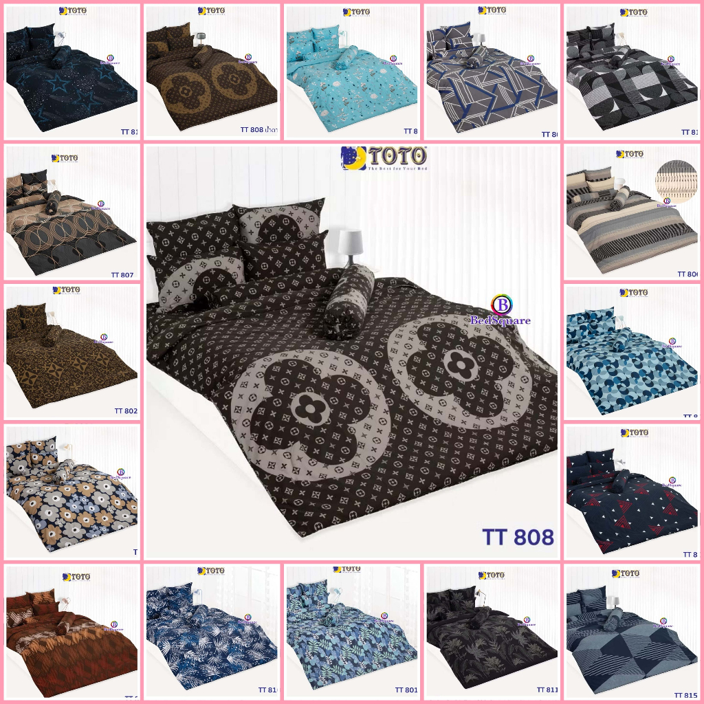 [NEW] ผ้าปูที่นอน TOTO 2025 พิมพ์ลาย ขนาด 3.5/5/6 ฟุต (ไม่รวมนวม) TT800-TT817